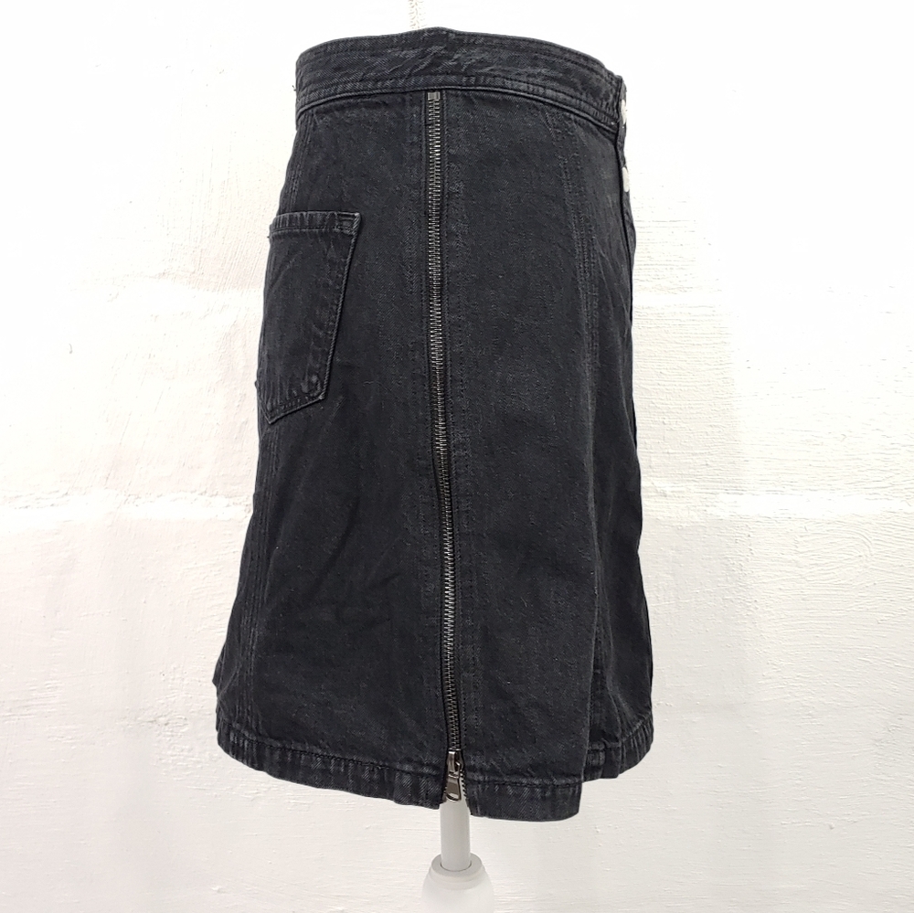J. BRAND X BELLA FREUD BUTTON FRONT JEAN SKIRT WITH SIDE ZIP (711) - Picture 12 of 13